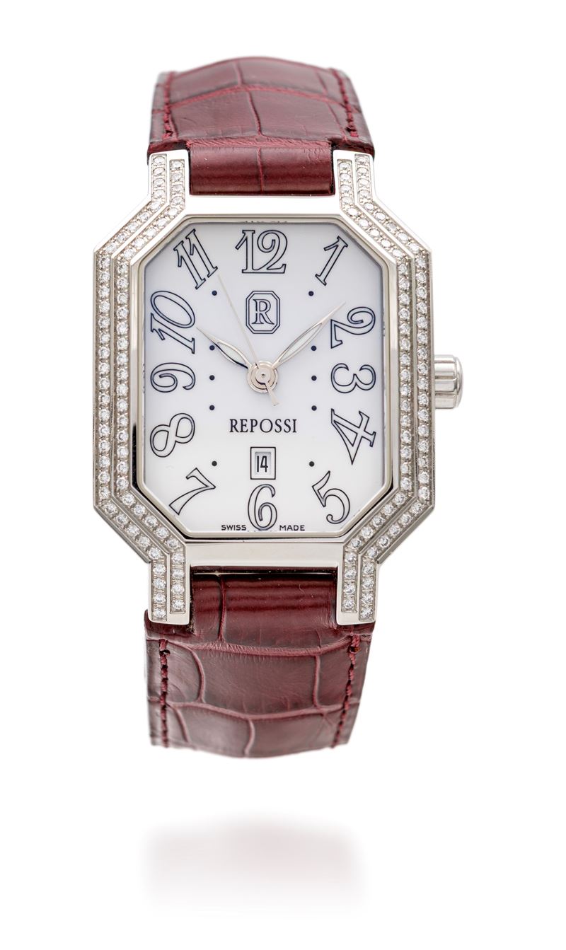 Repossi, orologio da polso in acciaio e brillanti