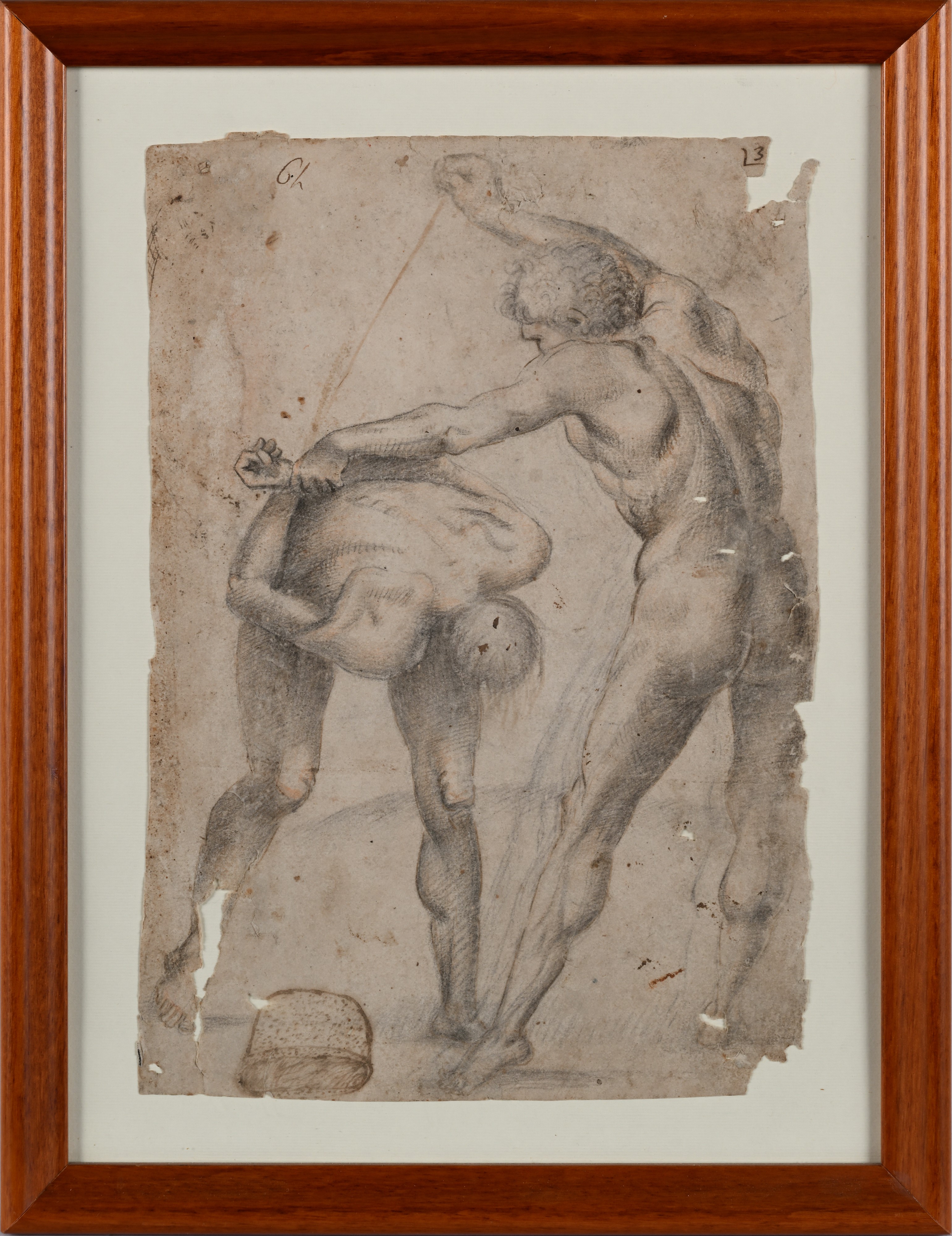 Studio di lotta tra figure