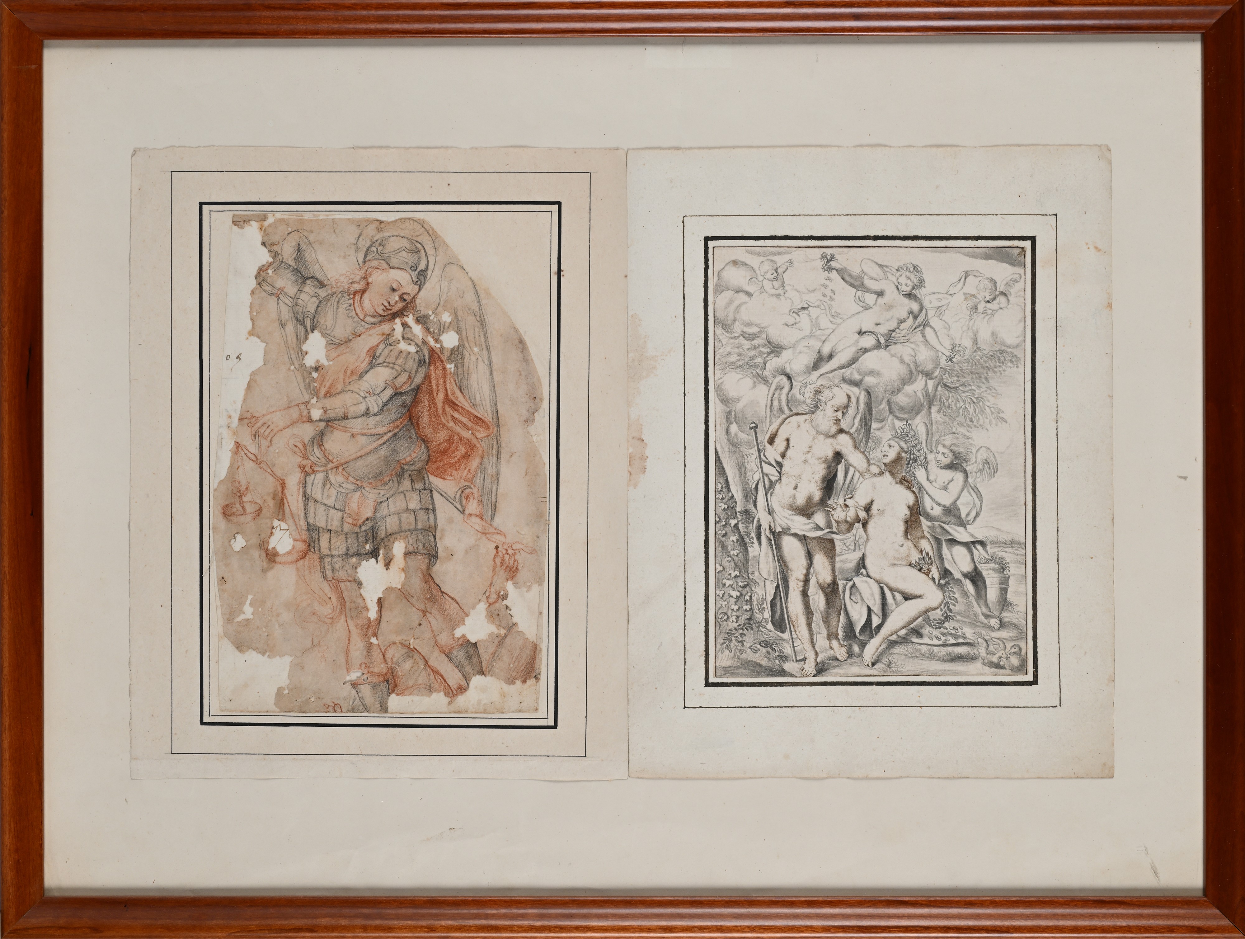 Studio di San Michele Arcangelo da Denys Calvaert - Saturno, Venere e Psiche su una nuvola da Giu...