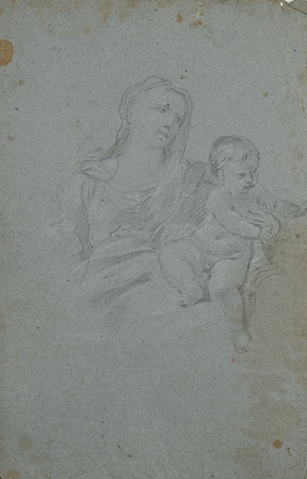 Recto: Studio di puttino e mani - Verso: Madonna con bambino