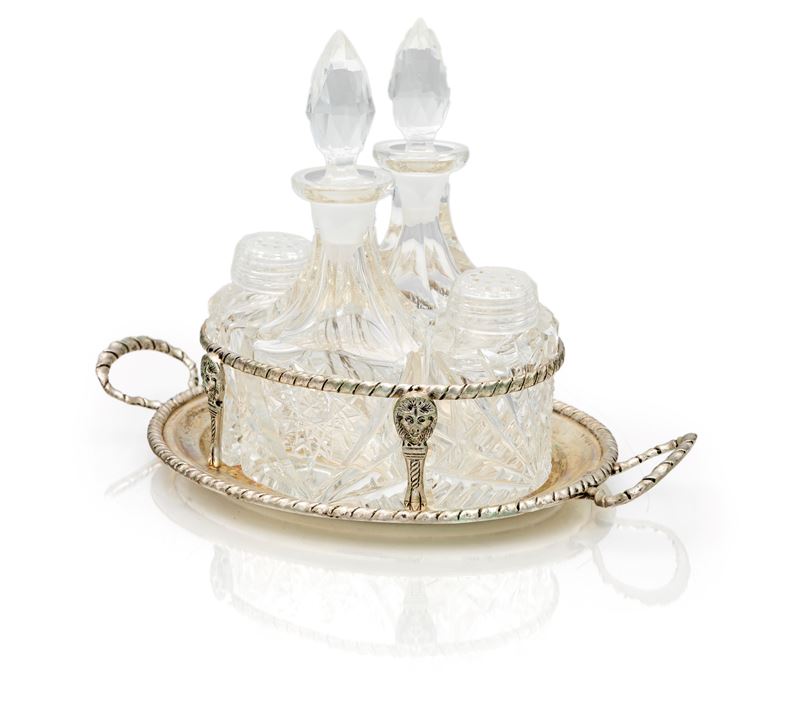 Portacondimenti in argento 800/000