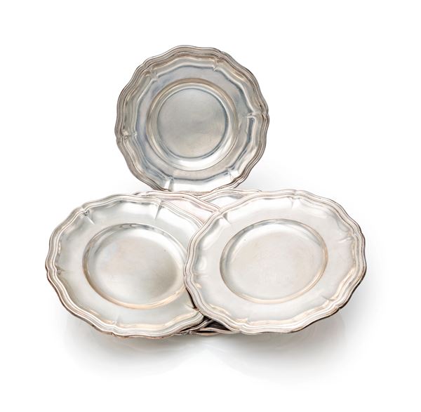 Sei piattini circolari