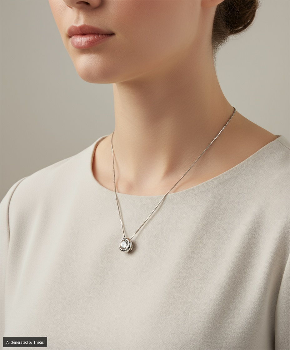 Pendente punto luce in oro e brillante