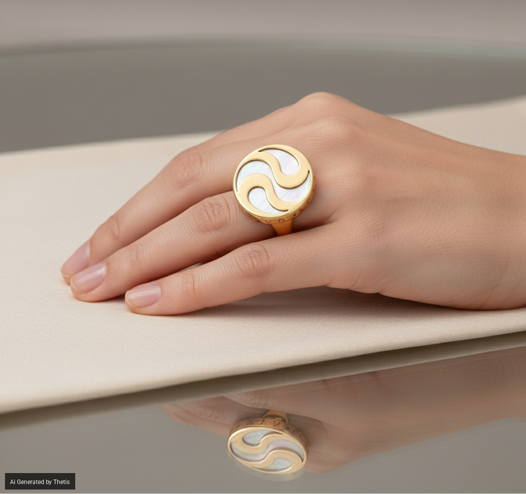 Bulgari Illusion Spinning Optical in oro e madreperla