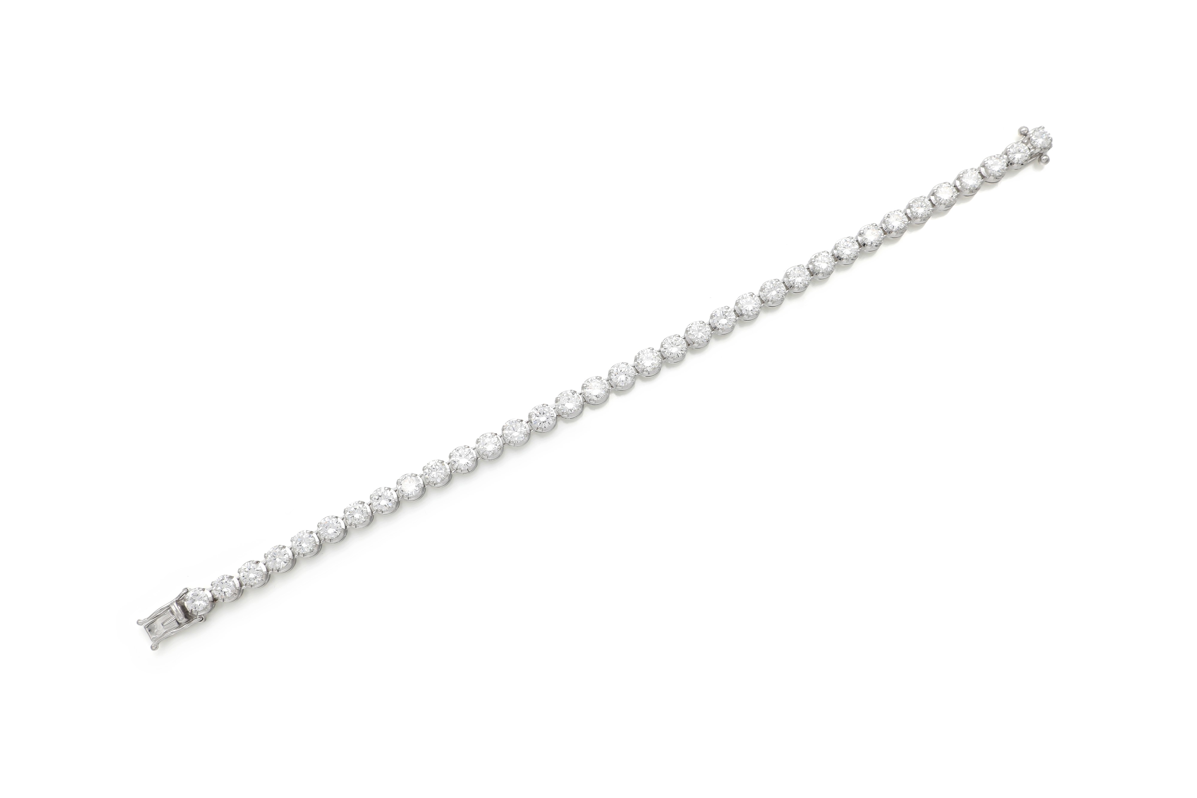 Bracciale tennis a maglia morbida in oro e brillanti