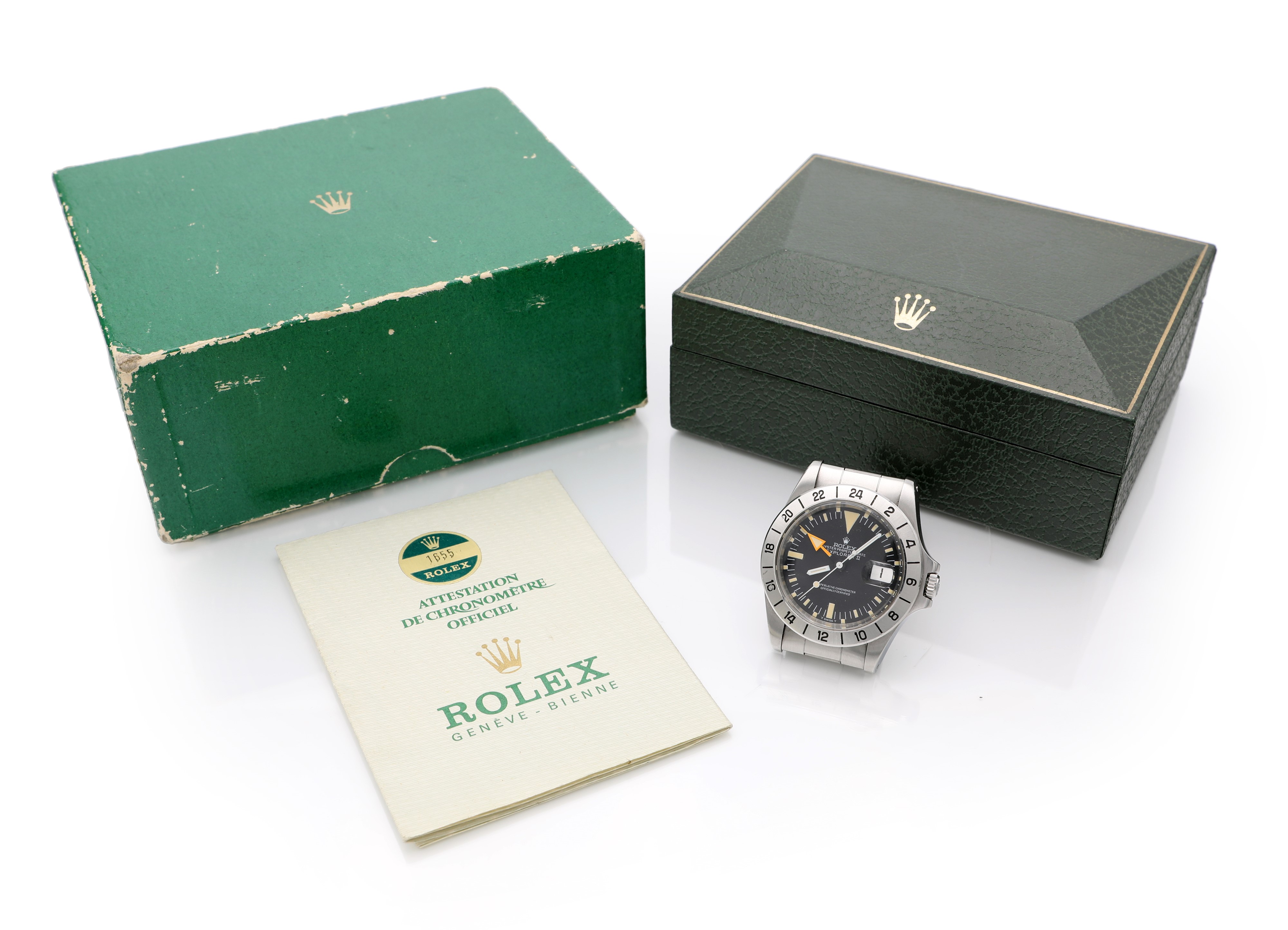 Rolex oyster perpetual date Explorer II "Freccione" in acciaio.