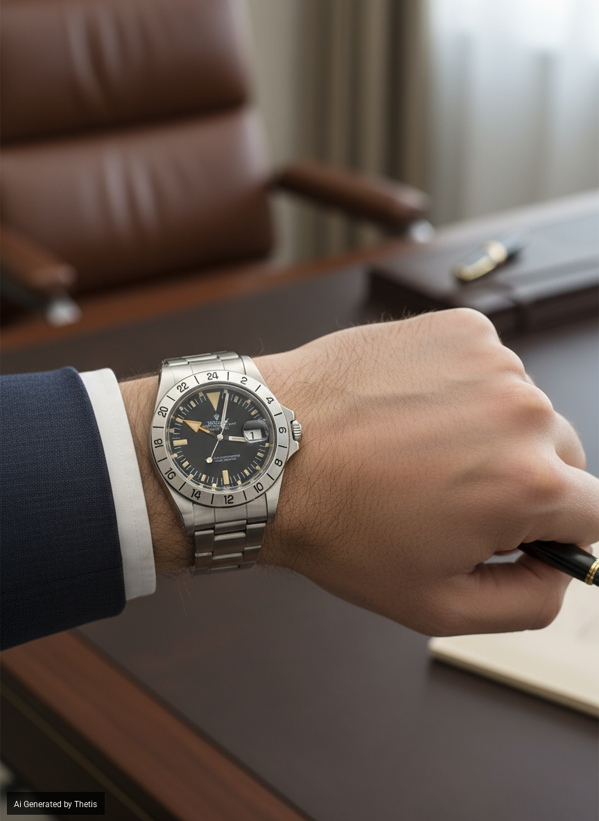 Rolex oyster perpetual date Explorer II "Freccione" in acciaio.
