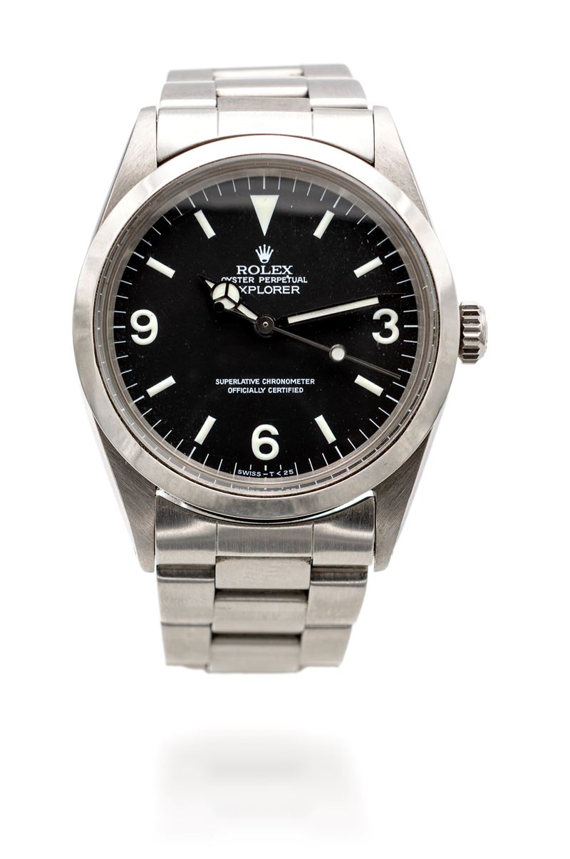 Rolex oyster perpetual Explorer in acciaio
