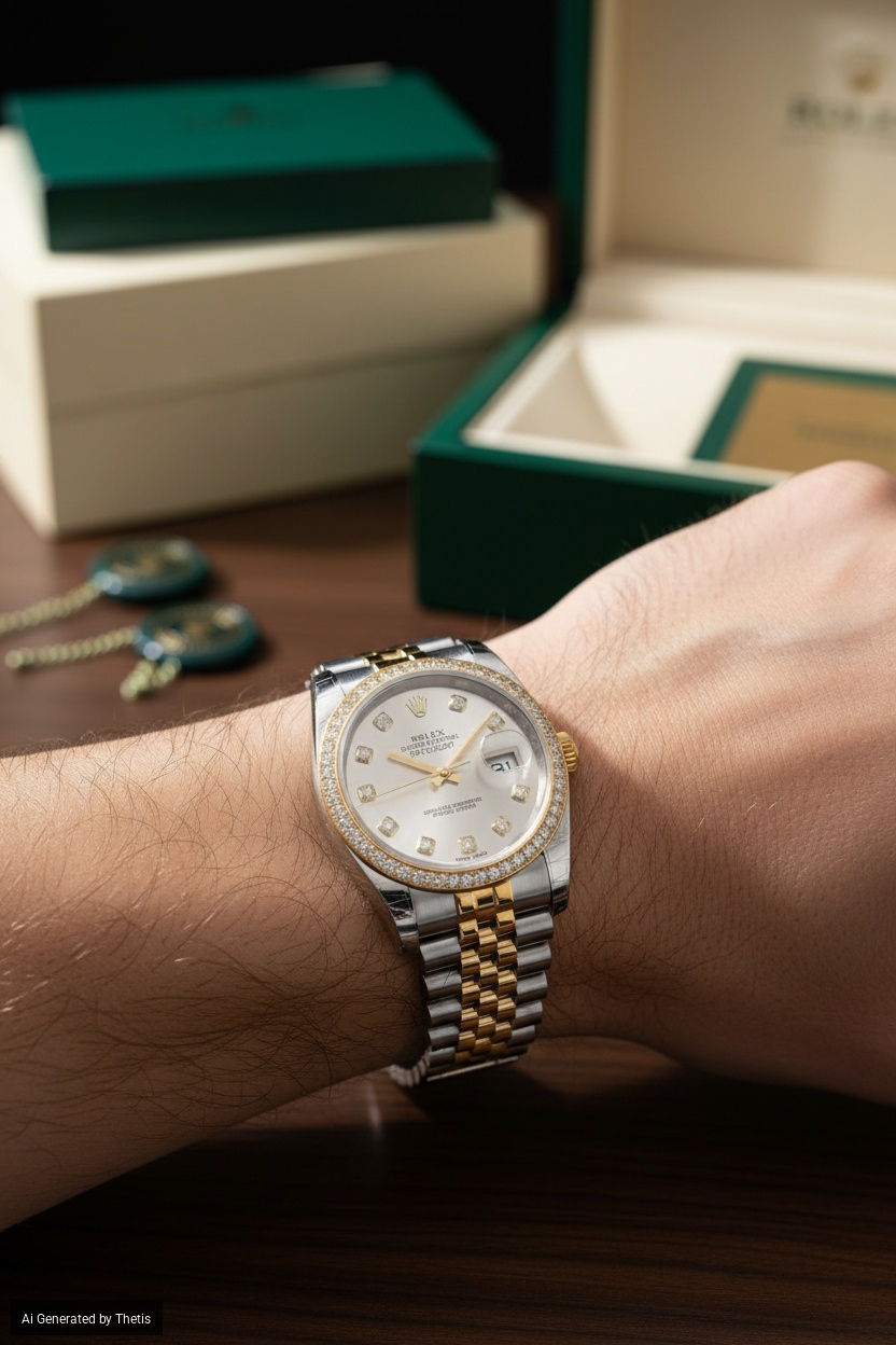 Rolex oyster perpetual DateJust 36 in acciaio ed oro