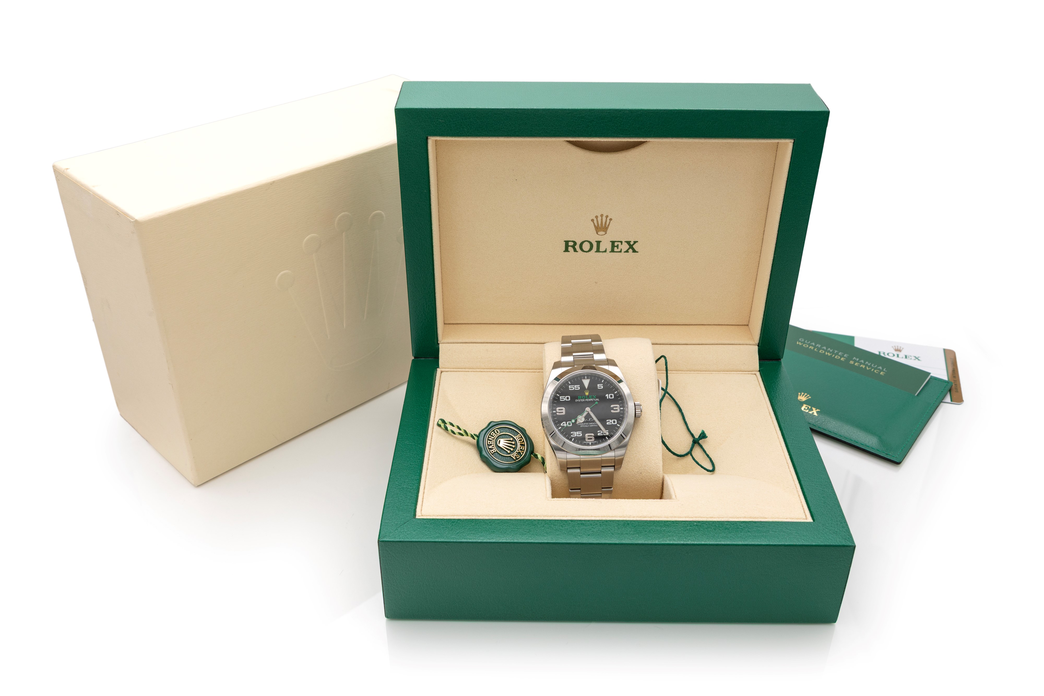 Rolex oyster perpetual Air King Wimbledon in acciaio