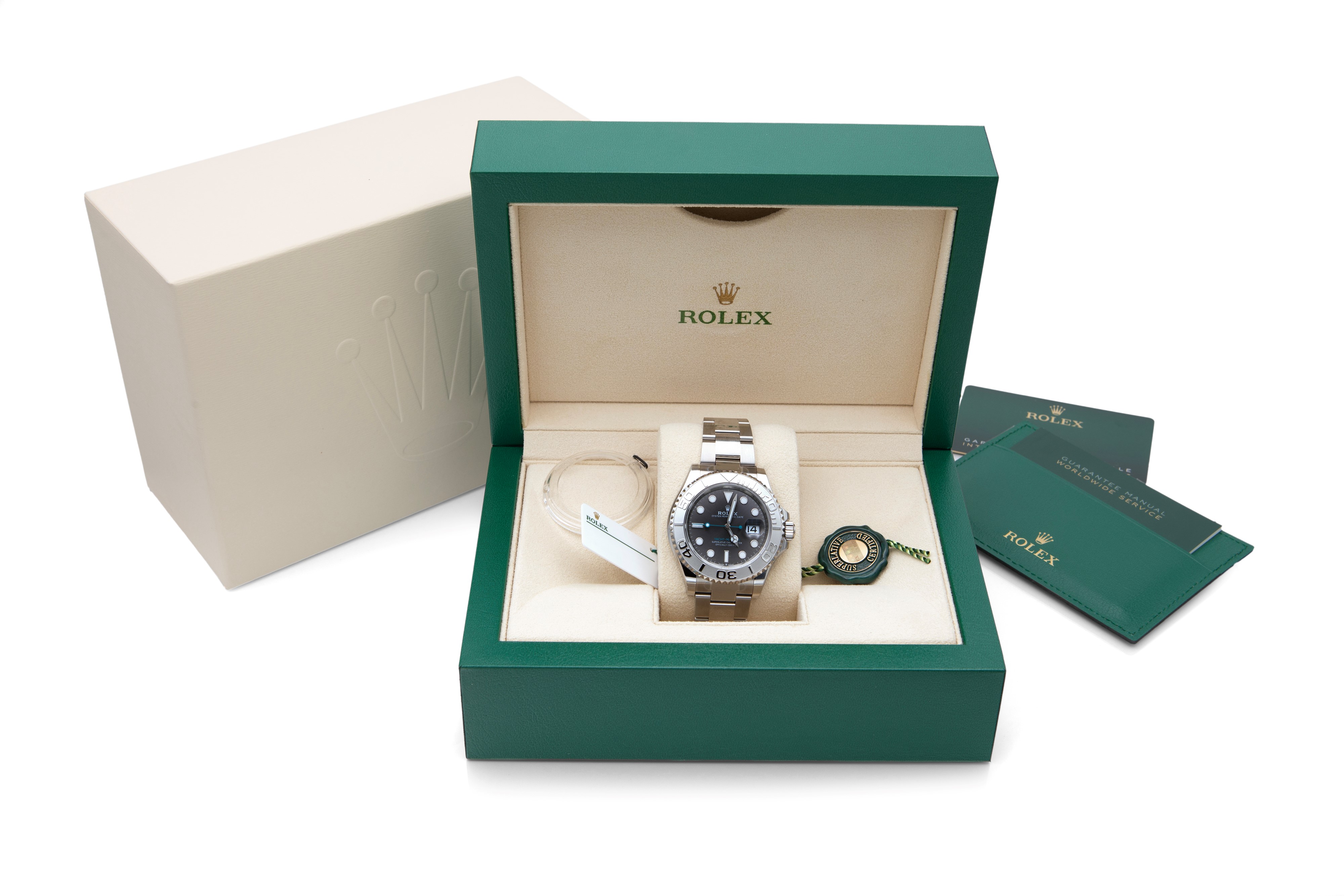 Rolex oyster perpetual date yacht master in acciaio