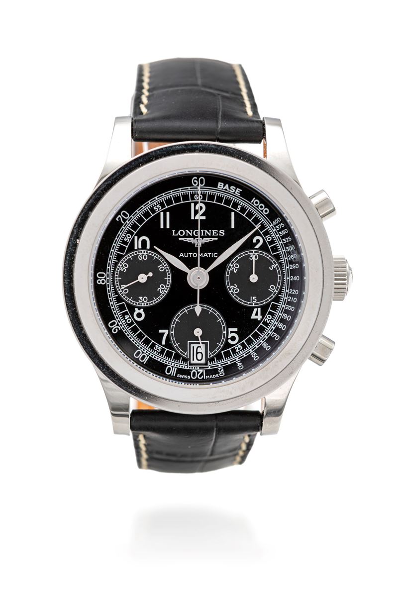 Longines cronografo Heritage 1942 in acciaio