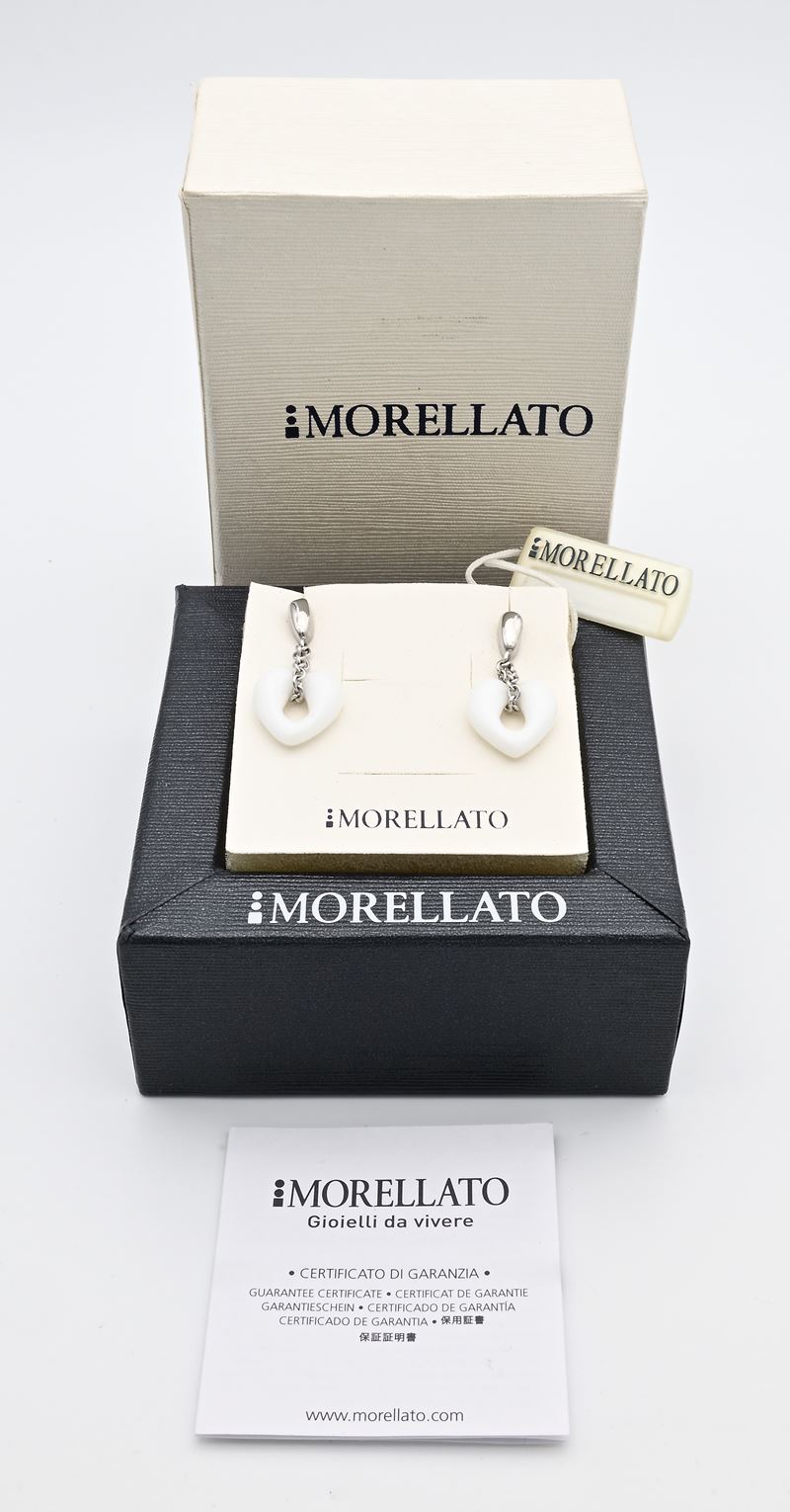 Morellato, Orecchini in acciaio e resina bianca