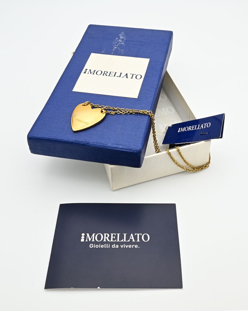 Morellato, Ciondolo a forma di cuore con catenina in metallo dorato