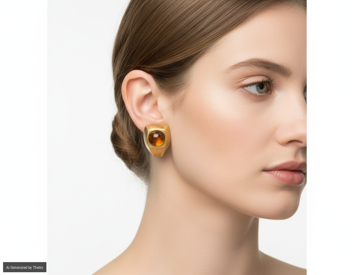 Orecchini in oro giallo 750 con topazi