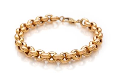 Bracciale a maglia in oro giallo 750/000
