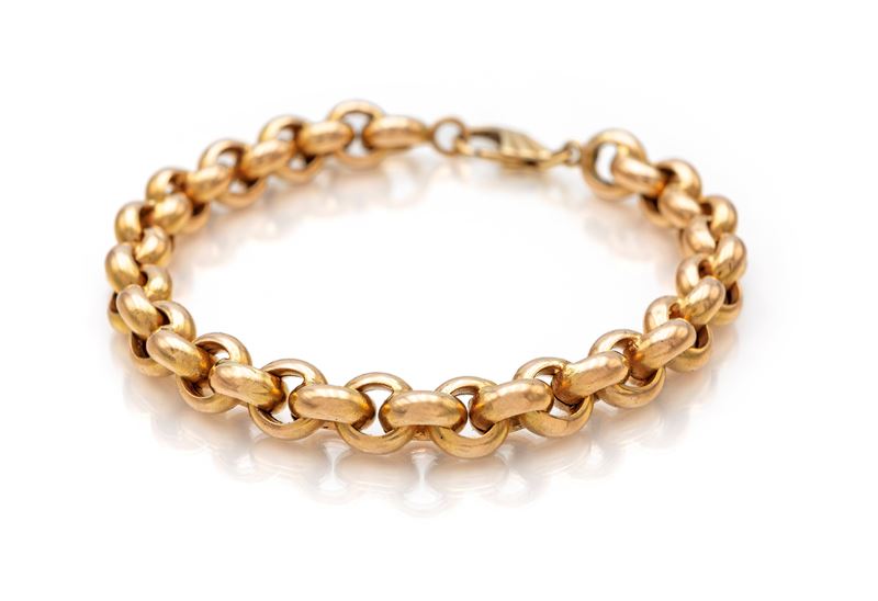 Bracciale a maglia in oro giallo 750/000