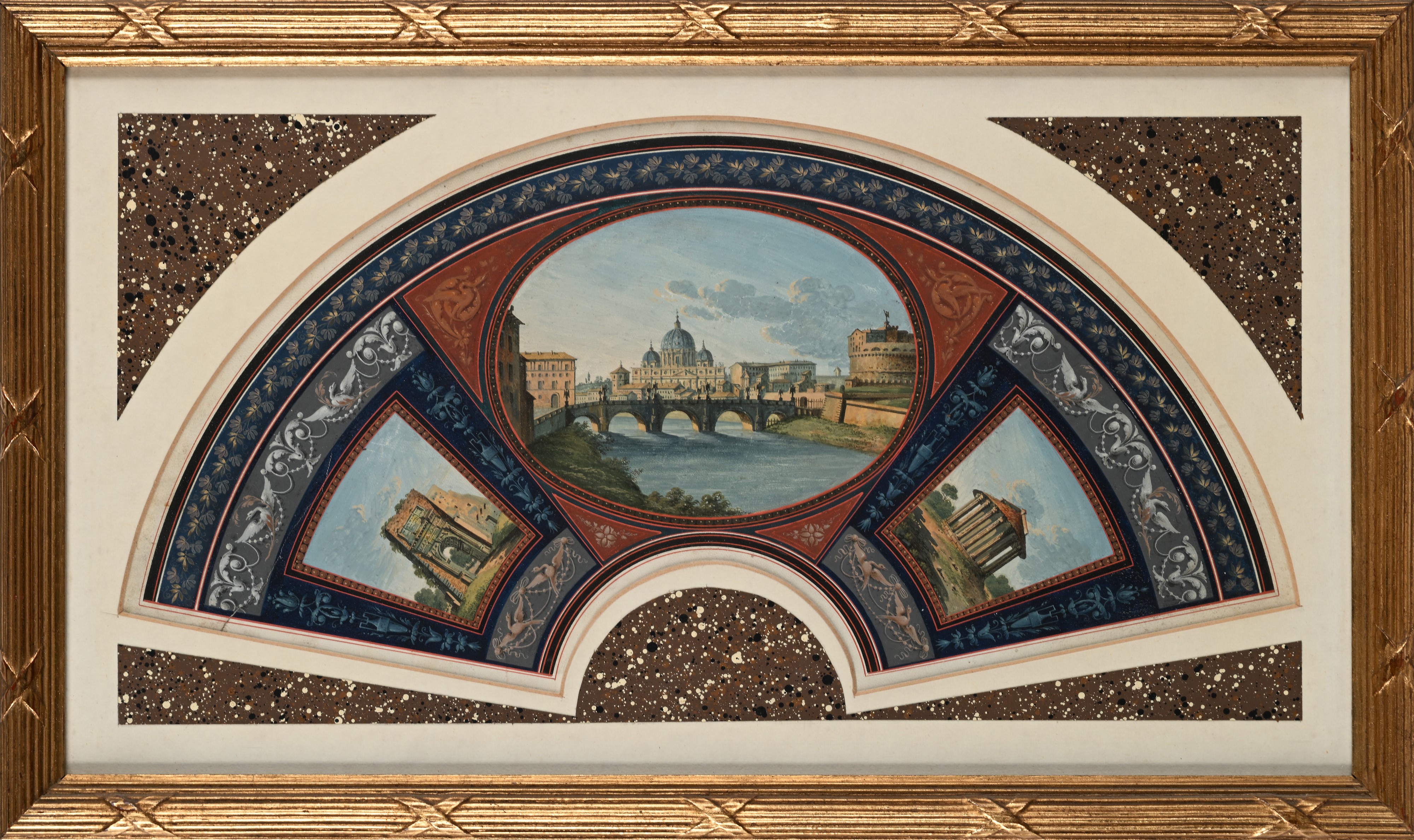 Veduta di San Pietro, l'Arco di Giano e il Tempio di Vesta