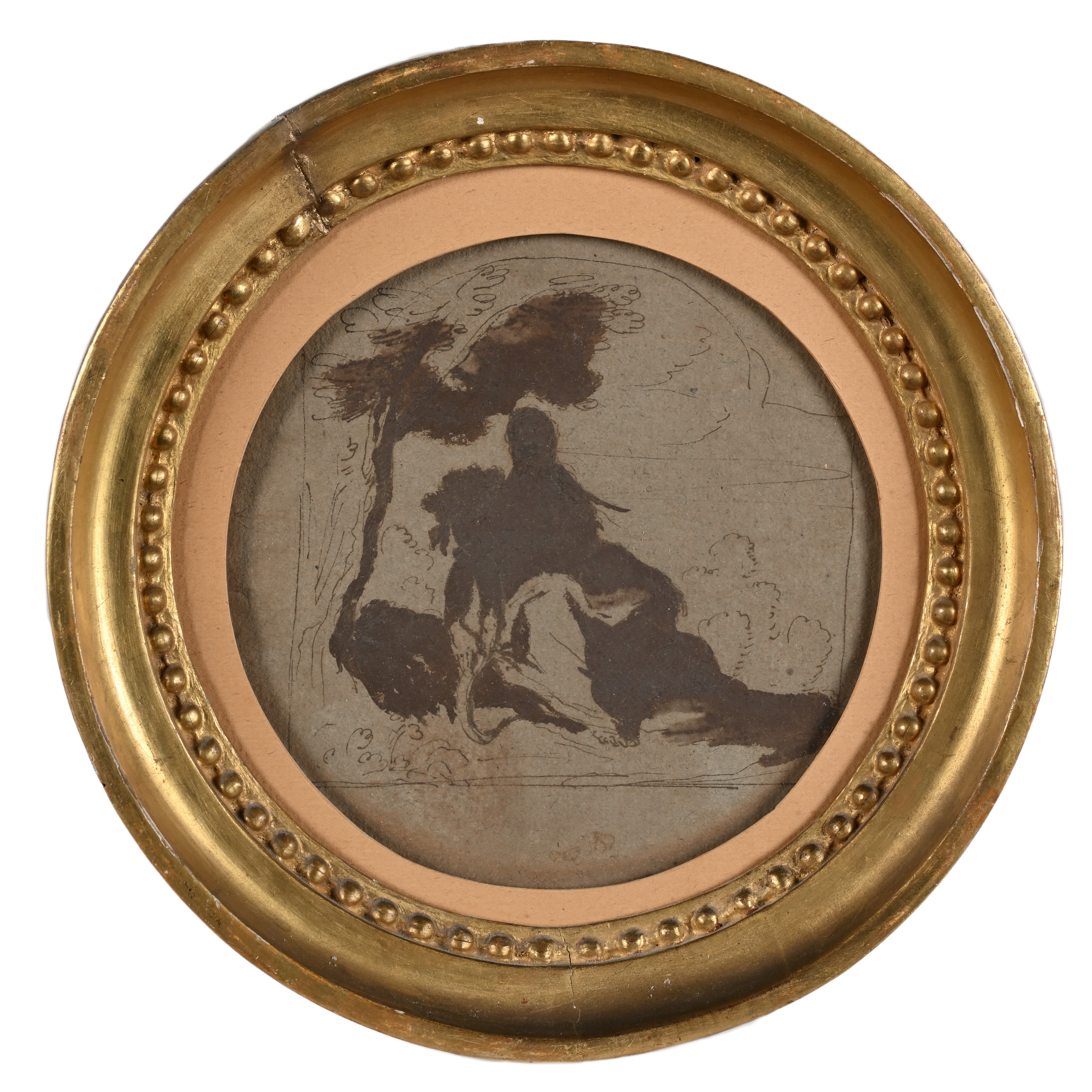 Recto: Studio di figure sotto l'albero - Verso: Studio di albero