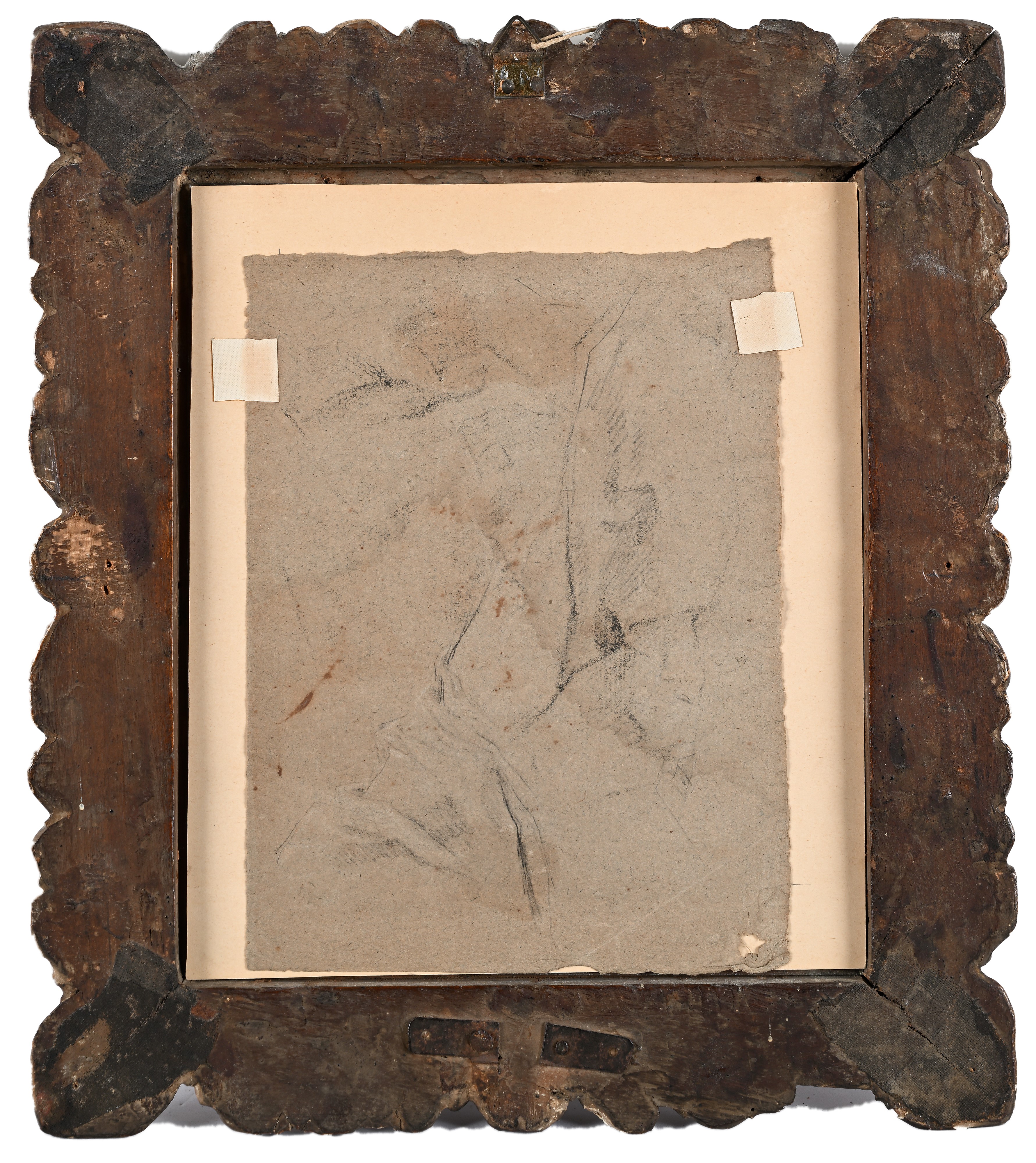 Recto: Studio di figura - Verso: Studio di panneggio