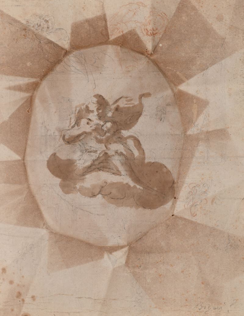 Recto: Studio di Carità - Verso: Studi di volti
