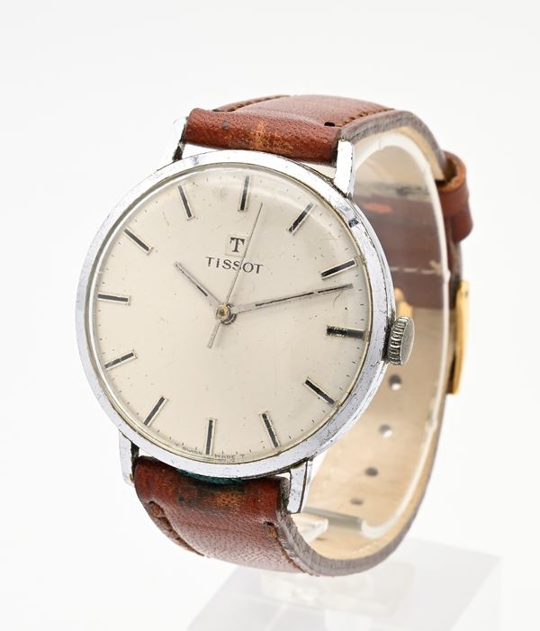 Tissot 41/42054-10 (Cal 781-1) - Orologio da polso a carica manuale da uomo in metallo cromato con fondello in acciaio