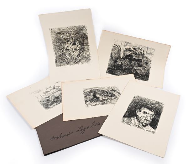 Antonio Ligabue - Lotto di 5 incisioni 