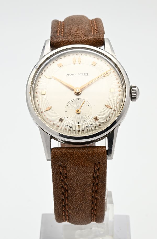 Mora Atlet (Cal 1123/1124) - Orologio da polso a carica meccanica da uomo in acciaio
