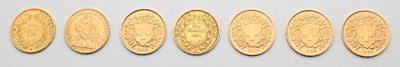 Collezione numismatica, 7 monete in oro