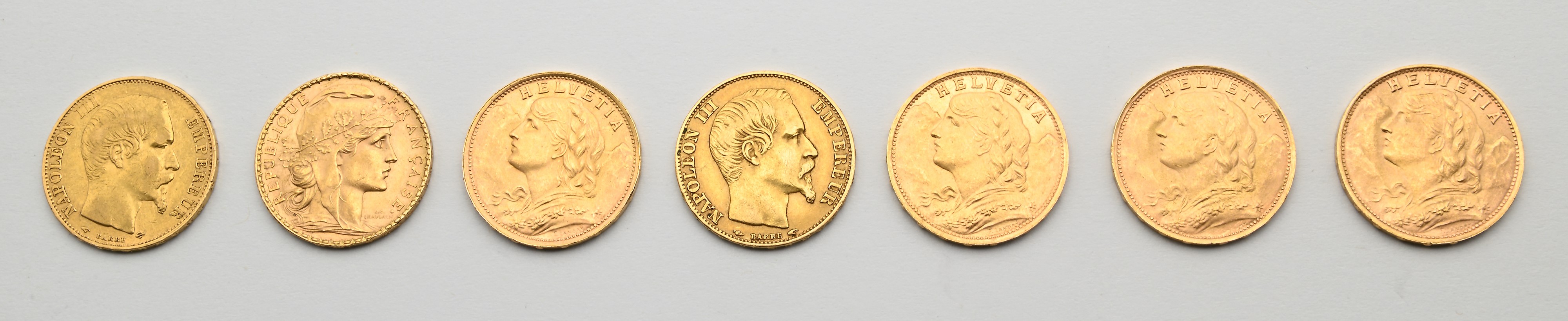 Collezione numismatica, 7 monete in oro