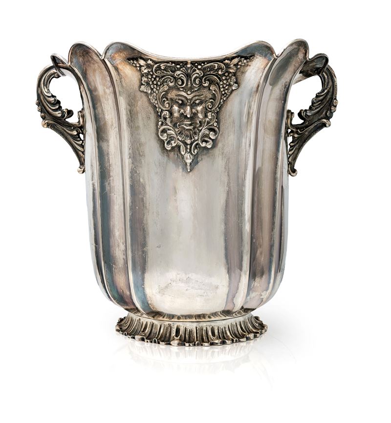 Rinfresca bottiglia in argento 800/000