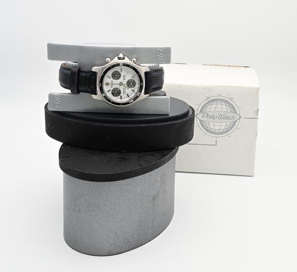 Philip Watch Hippos Mate - Orologio da polso al quarzo Cronografo con datario da uomo in acciaio