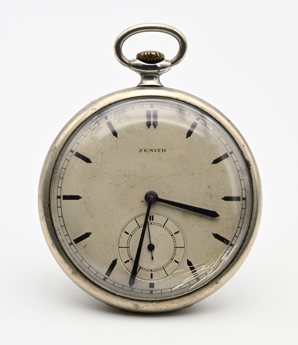 Zenith - Orologio da tasca remontoir in metallo cromato