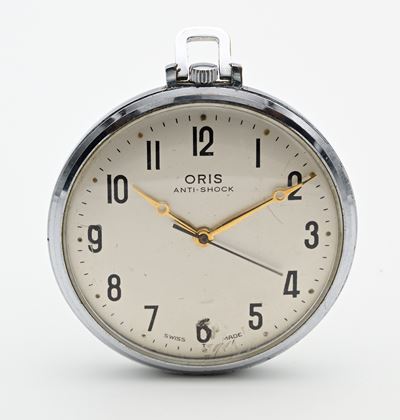 Oris Anti-shock (cal. 657kif) - Orologio da Tasca Remontoir in Metallo Cromato