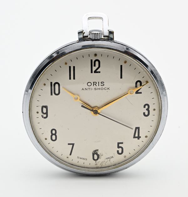 Oris Anti-Shock (Cal. 657KIF) - Orologio da tasca remontoir in metallo cromato