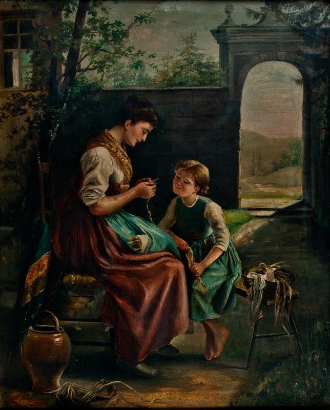 Pittore del XIX Secolo - Coppia di Dipinti