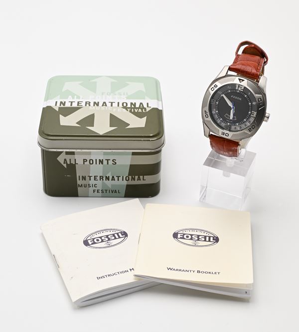 Fossil Blue (AM4030 110607) - Orologio da polso automatico con datario da uomo in acciaio 