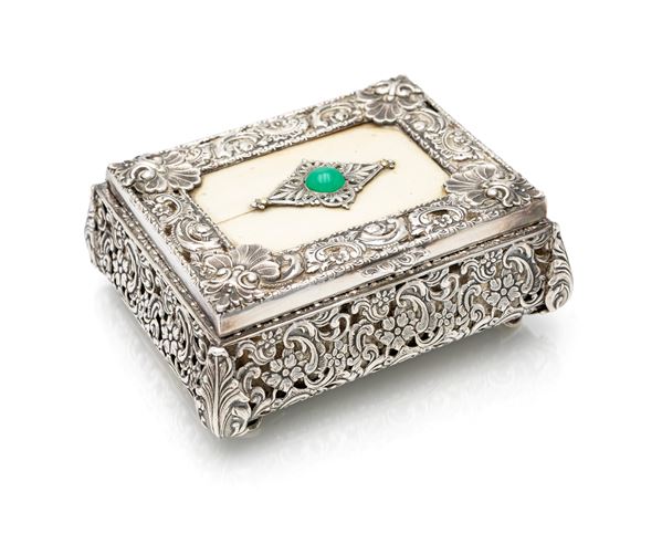 Portagioie in argento 800/000, Italia, Anni Quaranta/Cinquanta