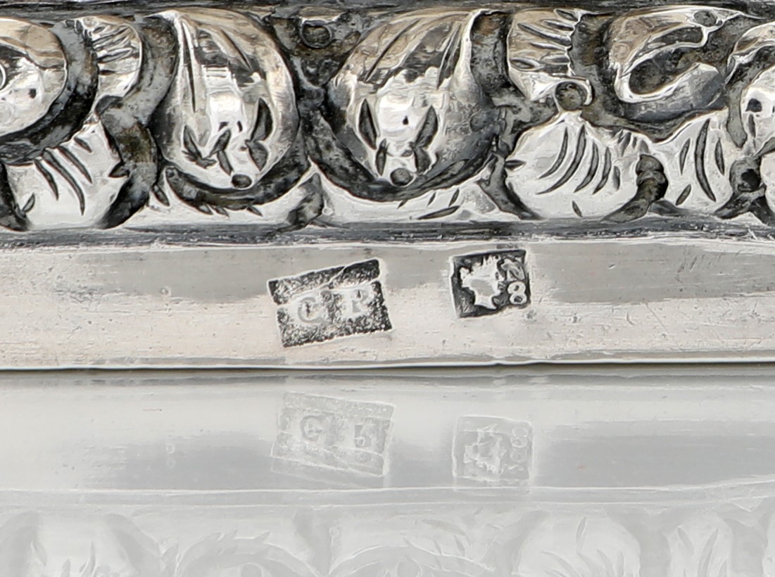 Saliera in argento 833/000, Napoli, 1830/1840