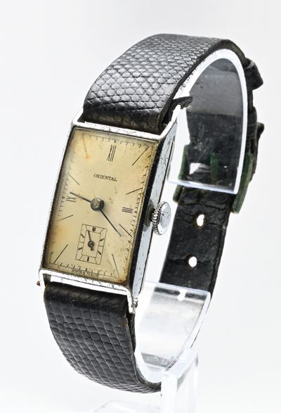 Oriental - Orologio Svizzero da Polso a Carica Manuale da Uomo in Metallo Cromato con Fondello in...
