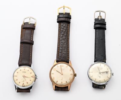 3 Orologi da Polso a Carica Meccanica da Uomo Antimagnetic: Ticin 6372 Day-date 17 Rubini; Rewell...