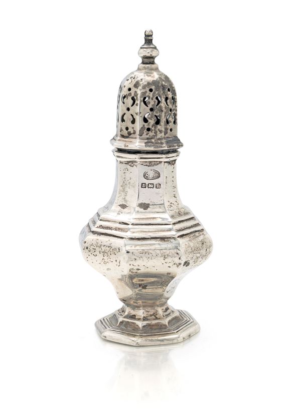 Piccola saliera in argento, Birmingham, 1916