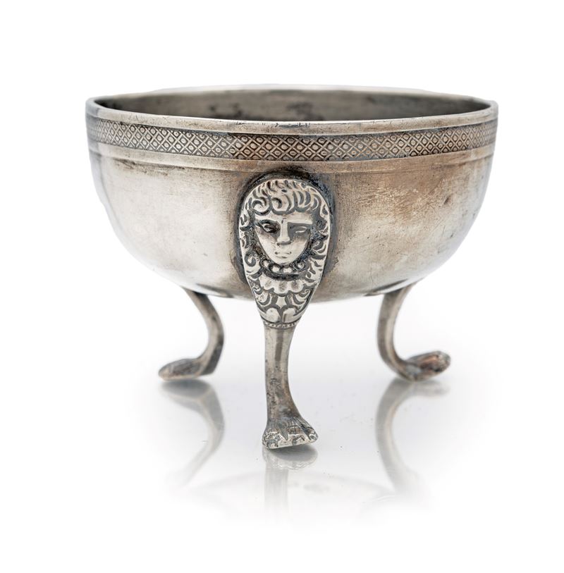 Saliera in argento 833/000, Napoli, prima metà del XIX secolo