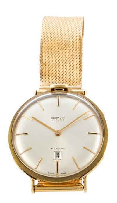 Orologio in Oro Giallo con Bracciale Tessuto (anche Cipolla)