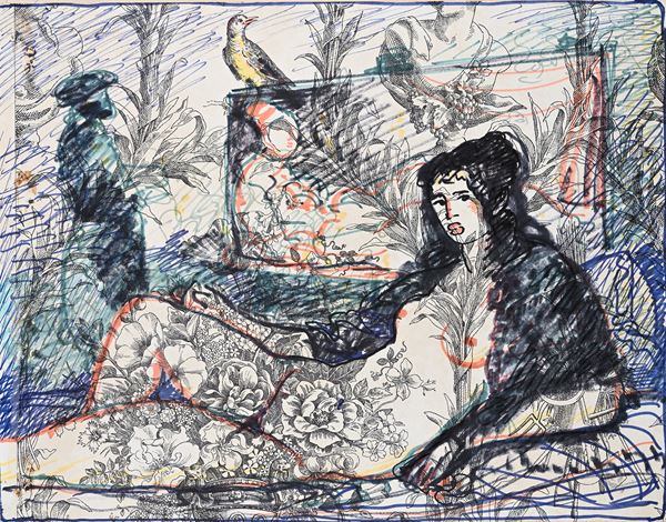 Salvatore Fiume - Nudo di donna sdraiata