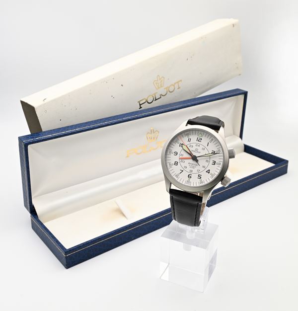 Poljot Aviator - Orologio da polso automatico Cronografo con sveglia da uomo in acciaio. Edizione limitata a 999 esemplari Ns N.138