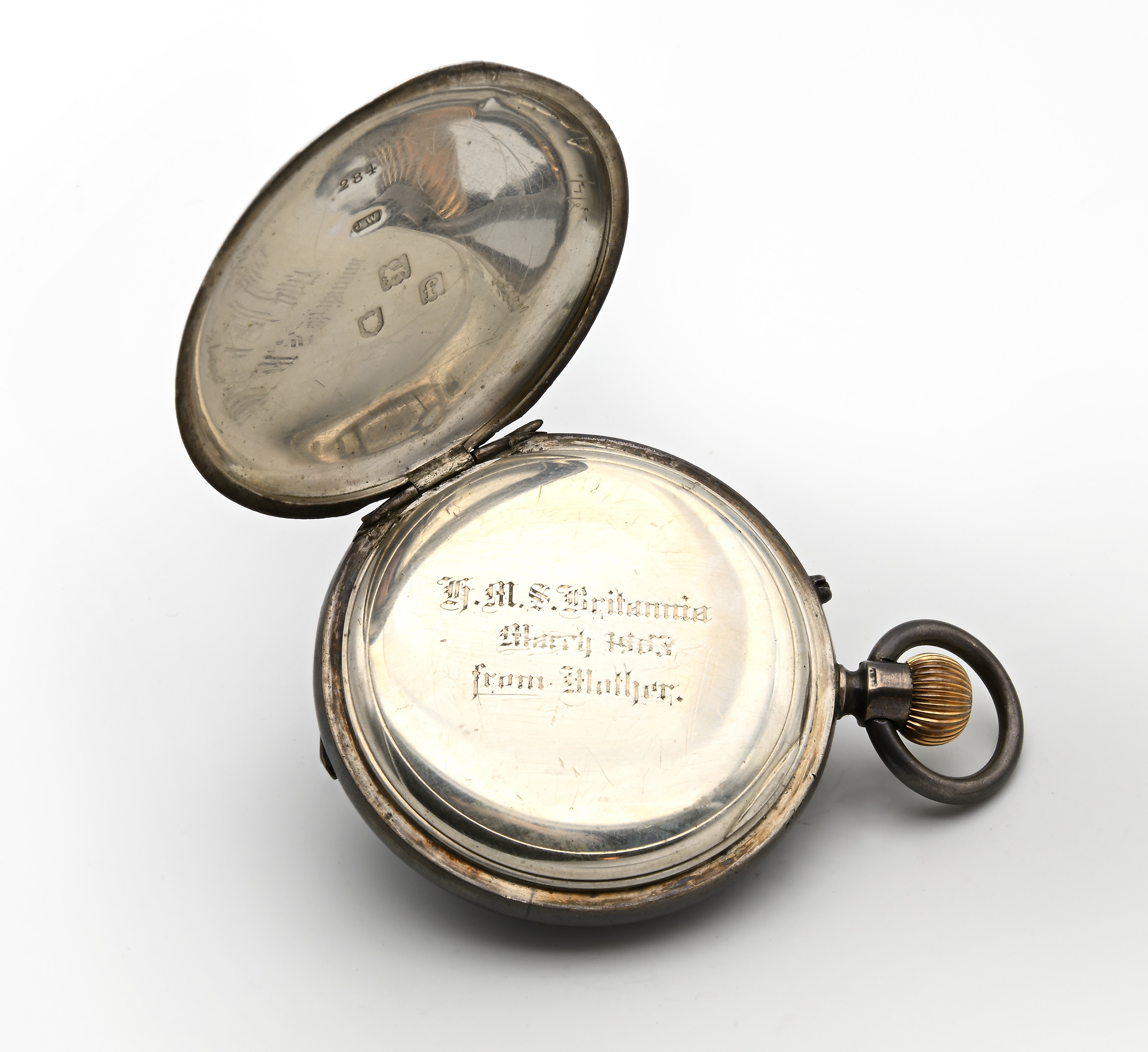 John Bennett Ltd London, Orologio da tasca savonette “occhio di bue” con scappamento ad ancora re...