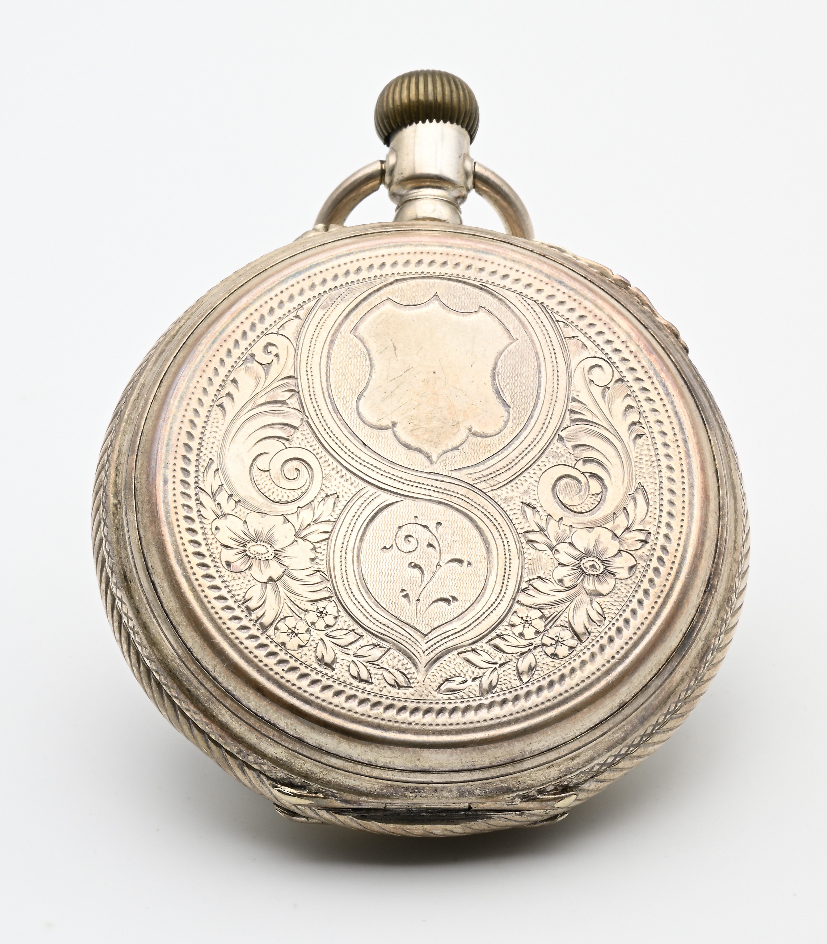 Vacheron Geneve - Orologio da Tasca Remontoir con Cassa Incisa e Sbalzata in Argento 800/000. Sca...