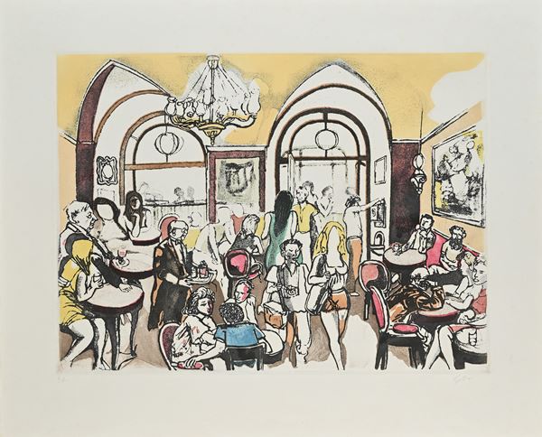 Renato Guttuso - Caffè Greco