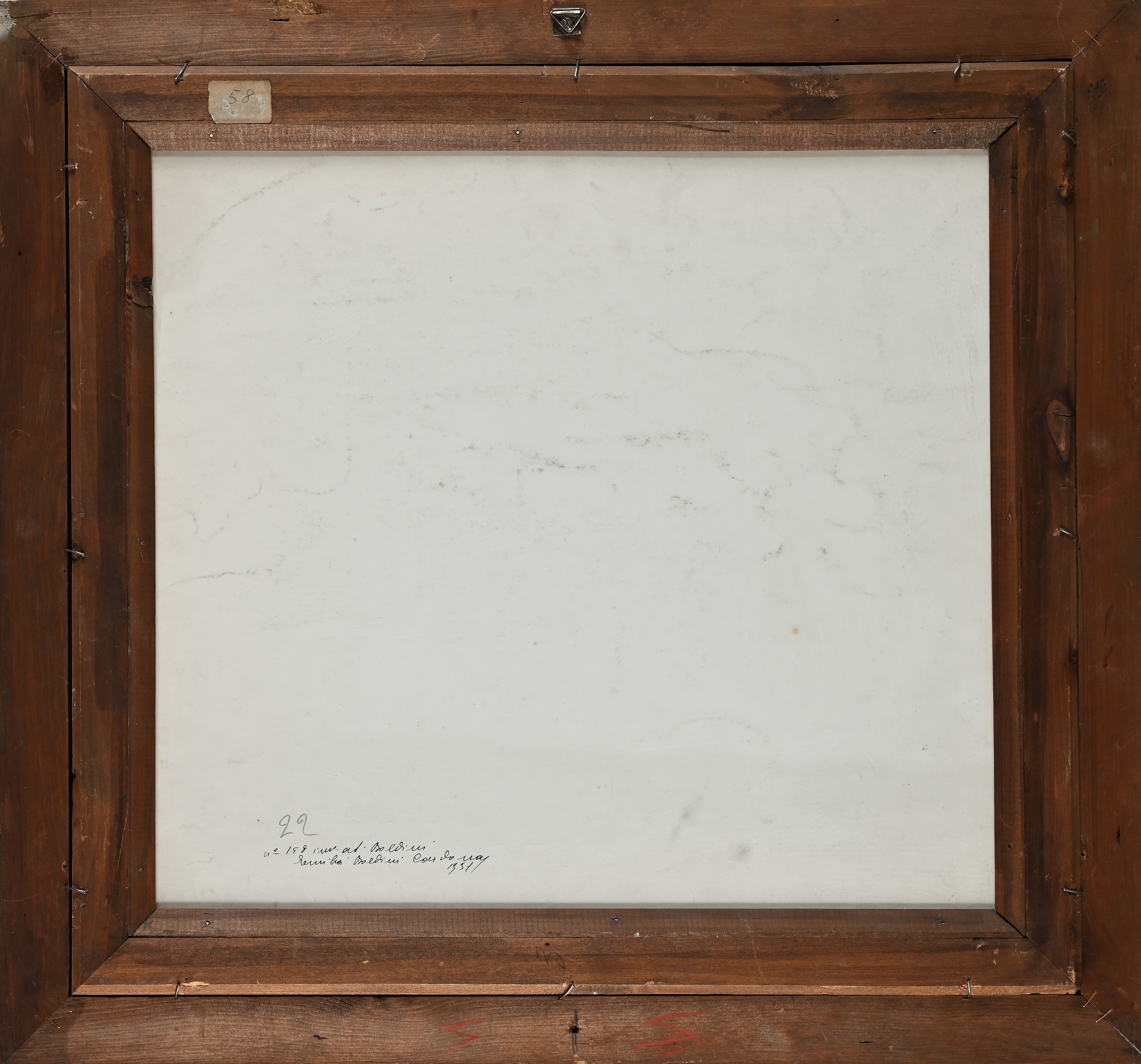 Testa di signora con grande cappello